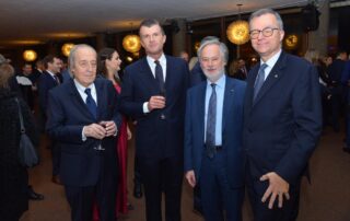 Da destra: I'On. Furio Radin, I'On. Giorigo Silli, MI e I'Ambasciatore d'Italia, Pierfrancesco Sacco